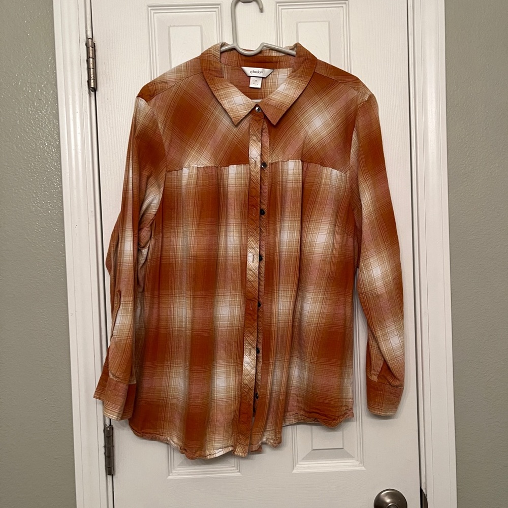 Women’s Plus Size 3X long sleeve button down shirt